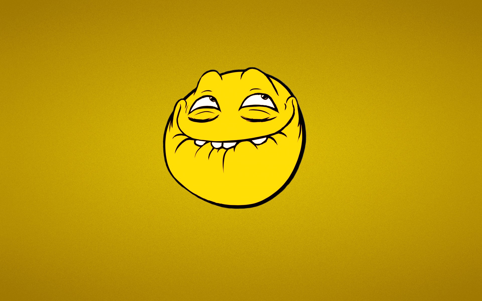 sourire trollface jaune minimalisme trollface visage de troll