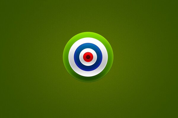 Cible sur fond vert