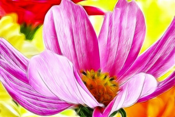 La fleur sur un fond clair