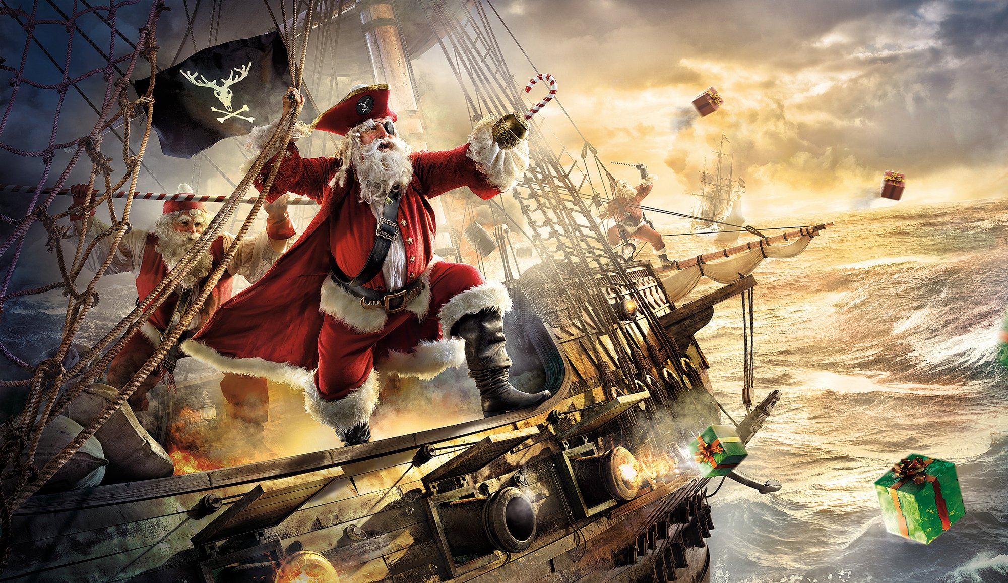 santa claus le père noël les pirates la frégate