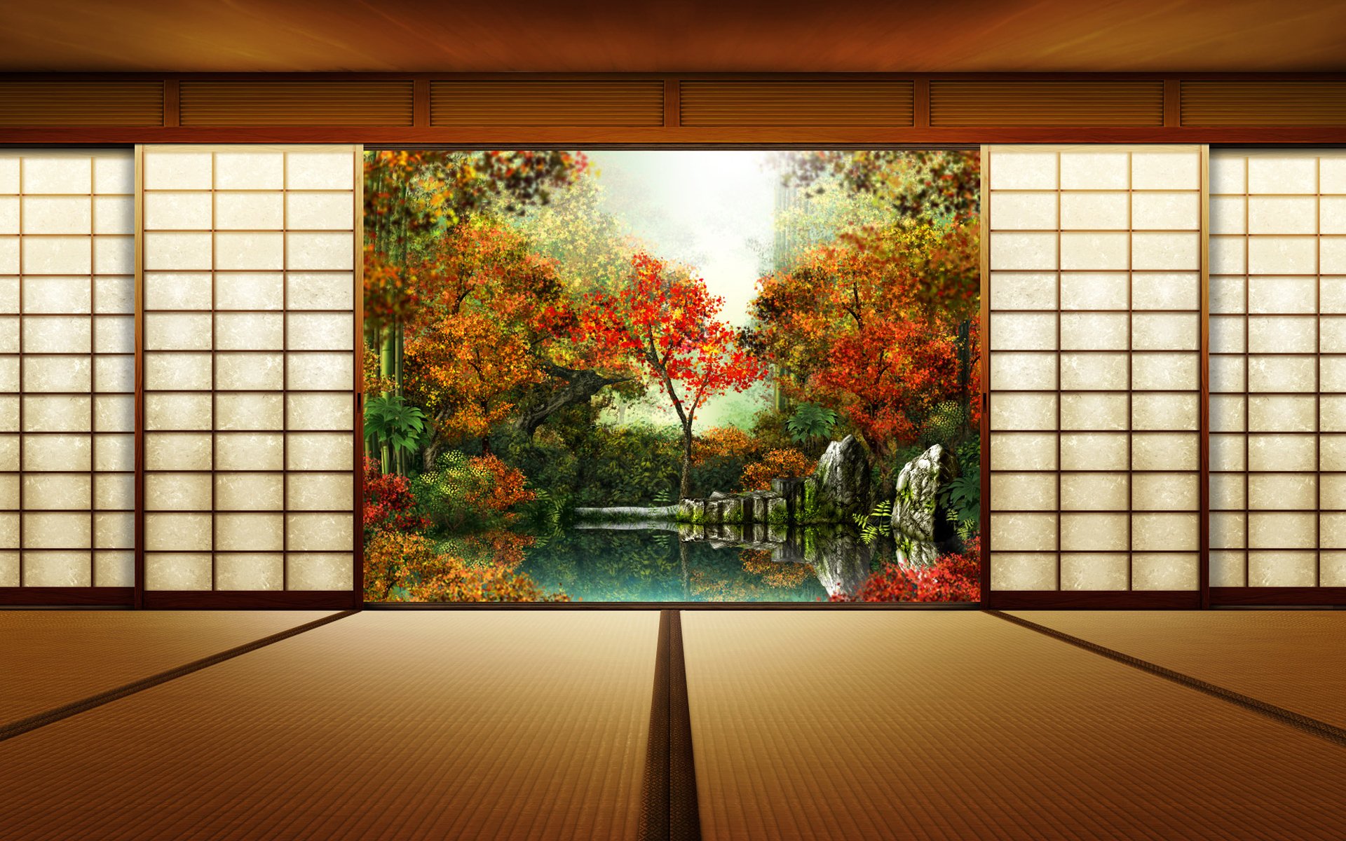 l automne le japon la porte
