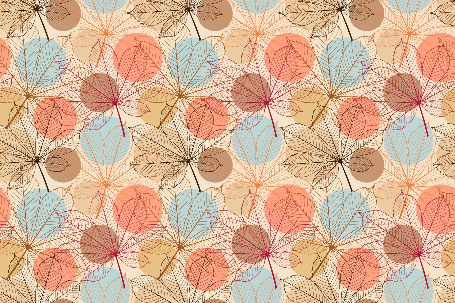 feuilles châtaignier veines modèle