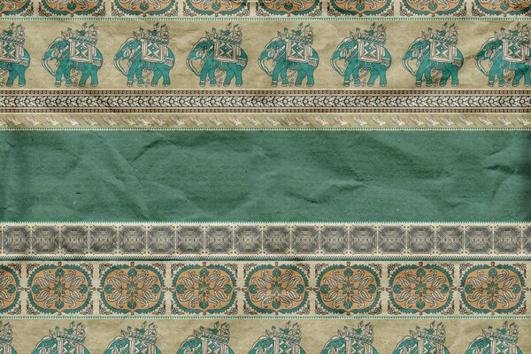 Ornement indien sur papier