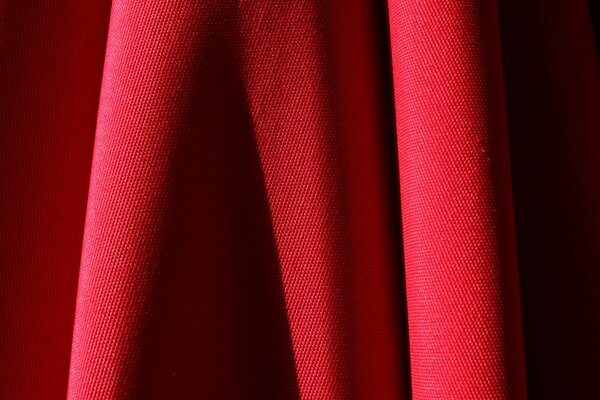Tissu en coton rouge