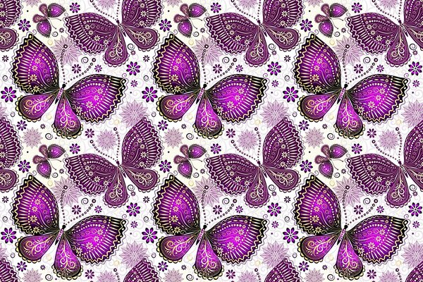 Motif m papillons et ailes