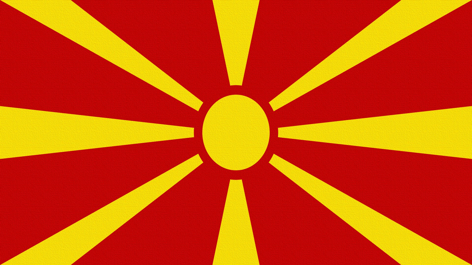 drapeau macédoine soleil rayons