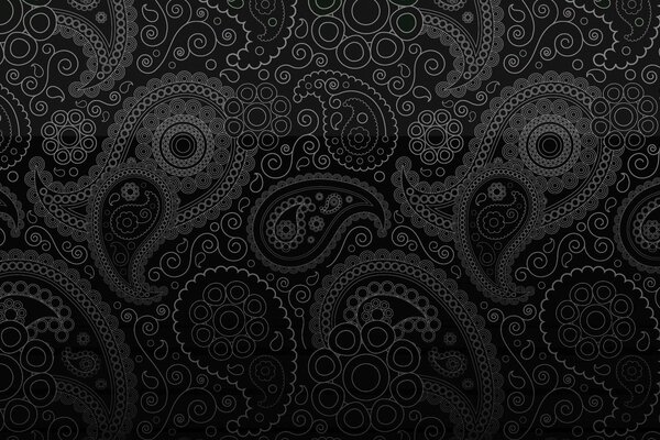 Motifs et fleurs Vintage gris