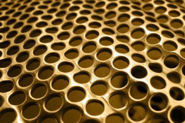 Treillis métallique cercles d or