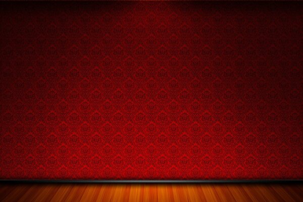 Mur et sol dans les tons rouges