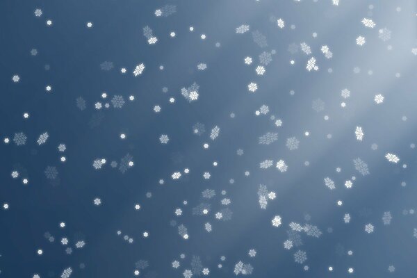 Flocons de neige et particules lumineuses! Rayons élégants