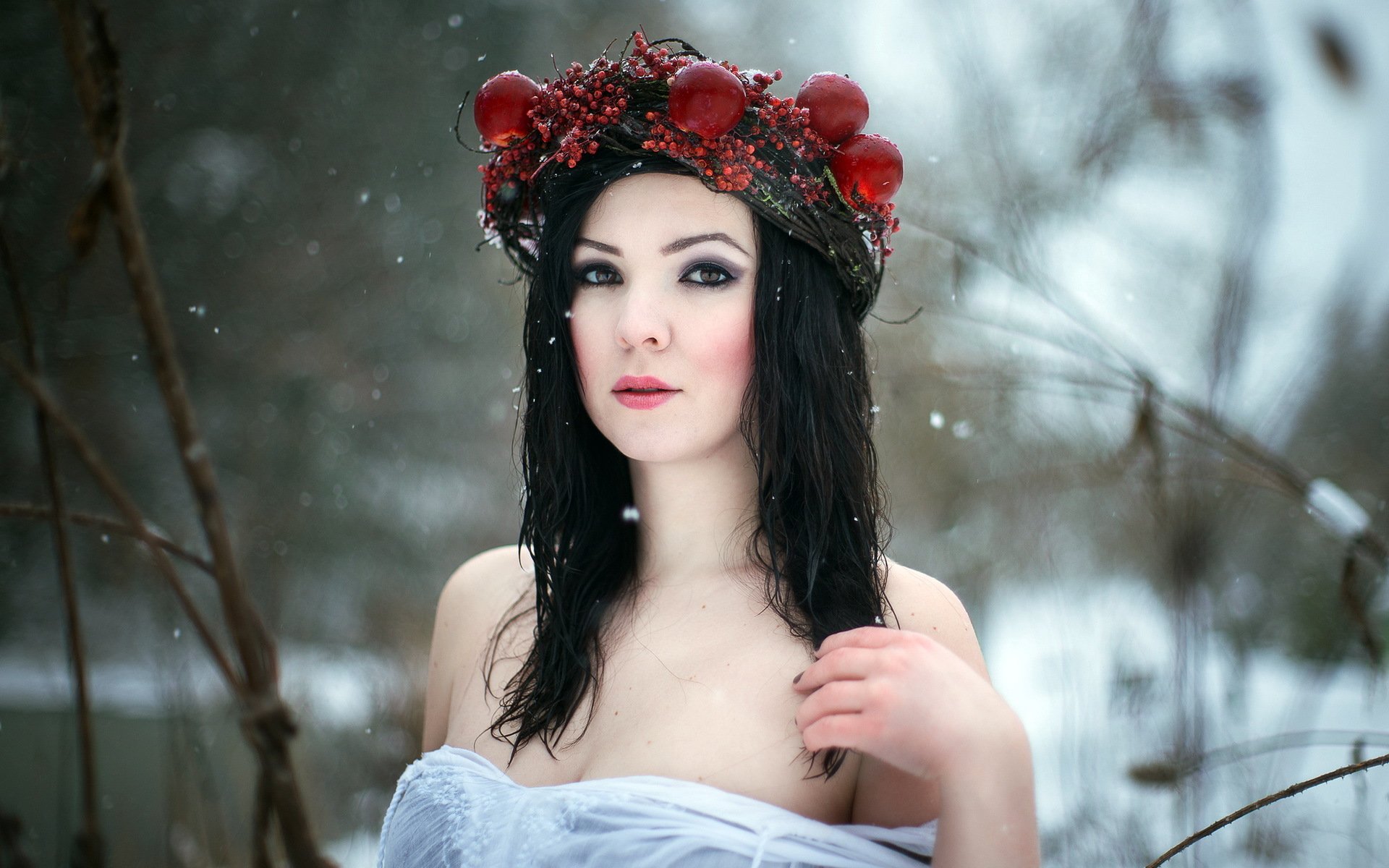 fille portrait hiver