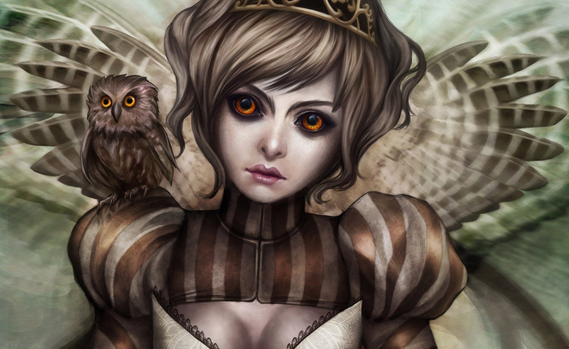 gracjana zielinska fille hibou hibou ailes