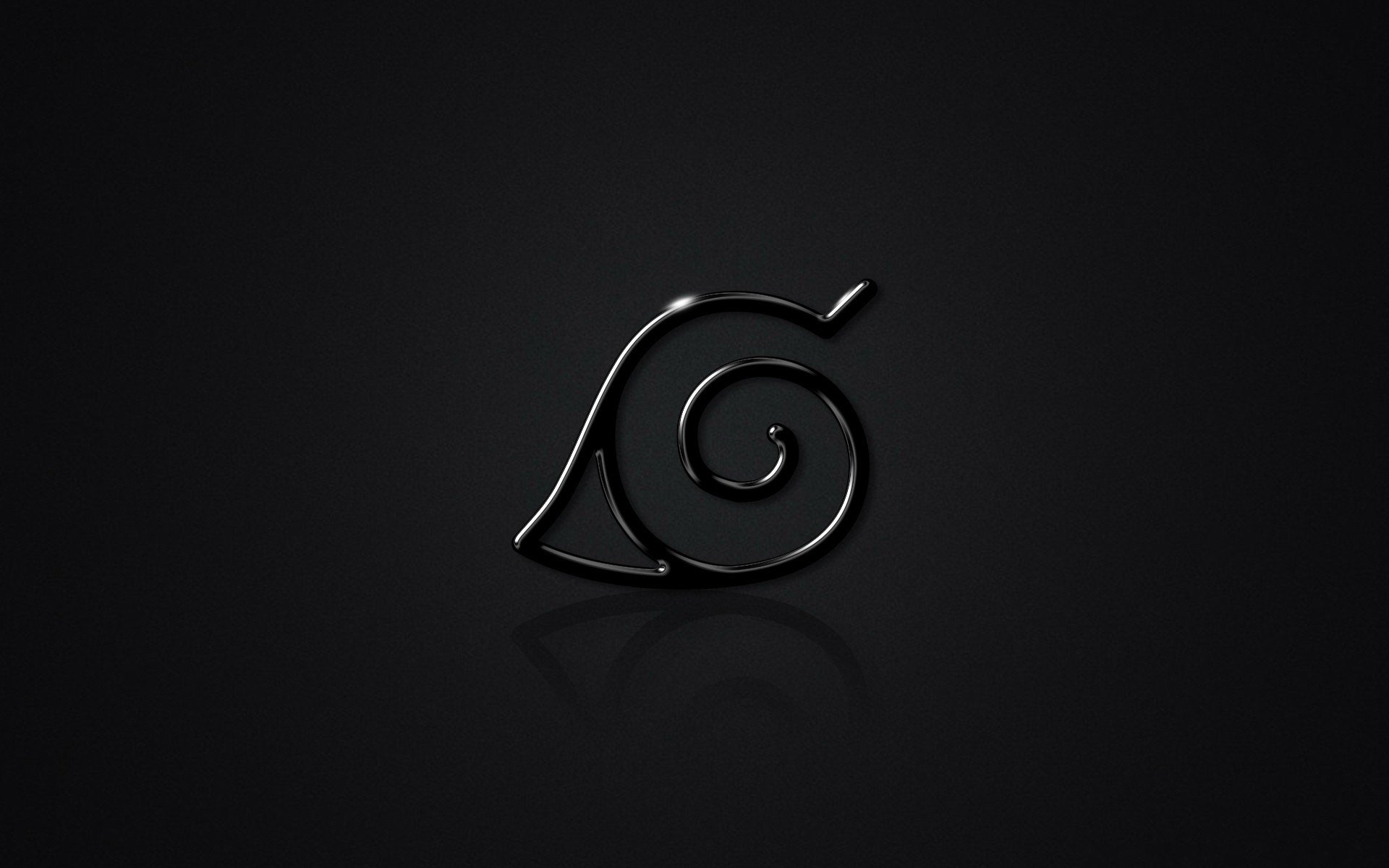 emblème konoha fond noir naruto