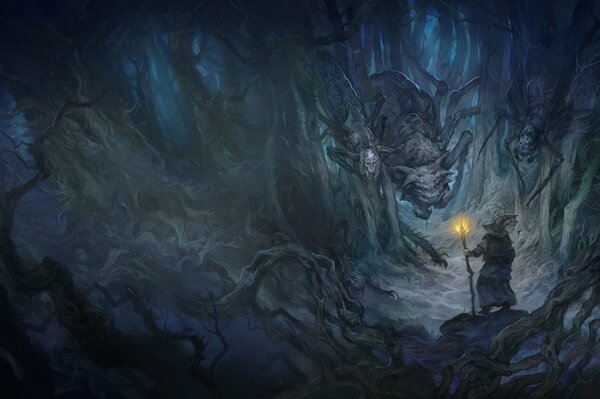 Le Seigneur des anneaux-Gandalf et l araignée