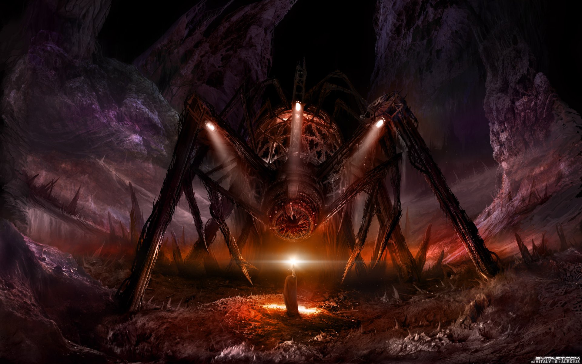 monstre robot lumière