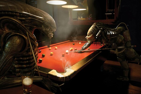 Billard deux monstres Fantasy figure