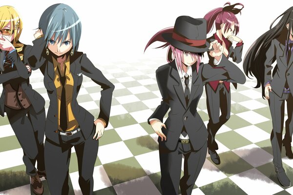 Madoka Magica en costume et cravate