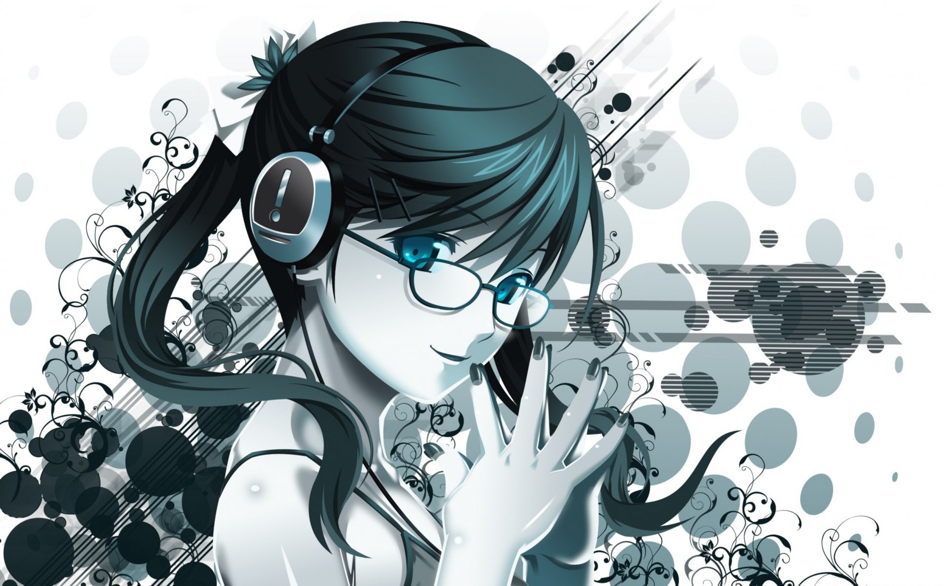 art koutaro fille lunettes casque abstraction