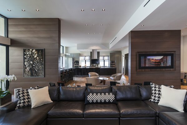 Cuisine dans des tons bruns calmes