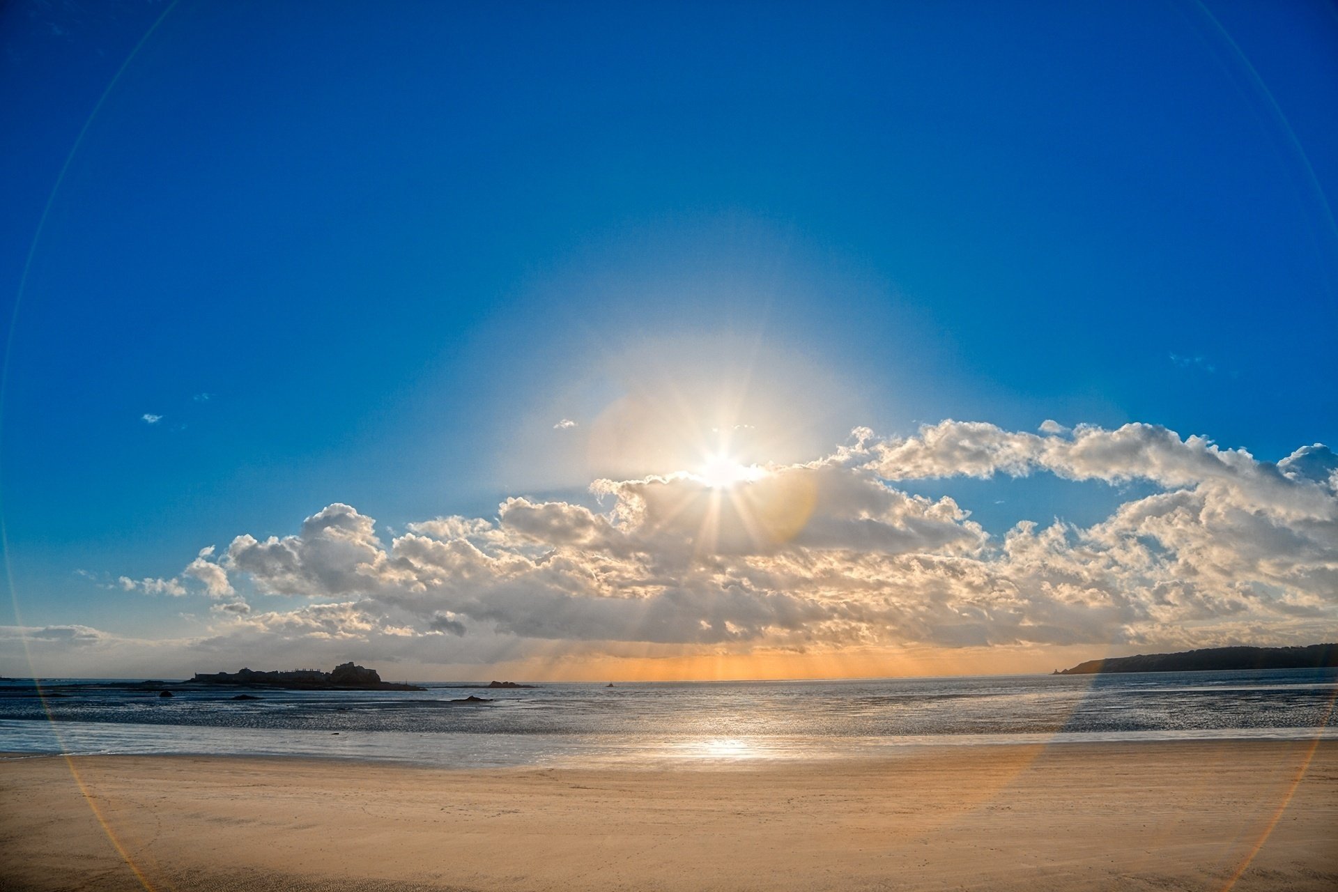 nature mer photo côte sable nuages
