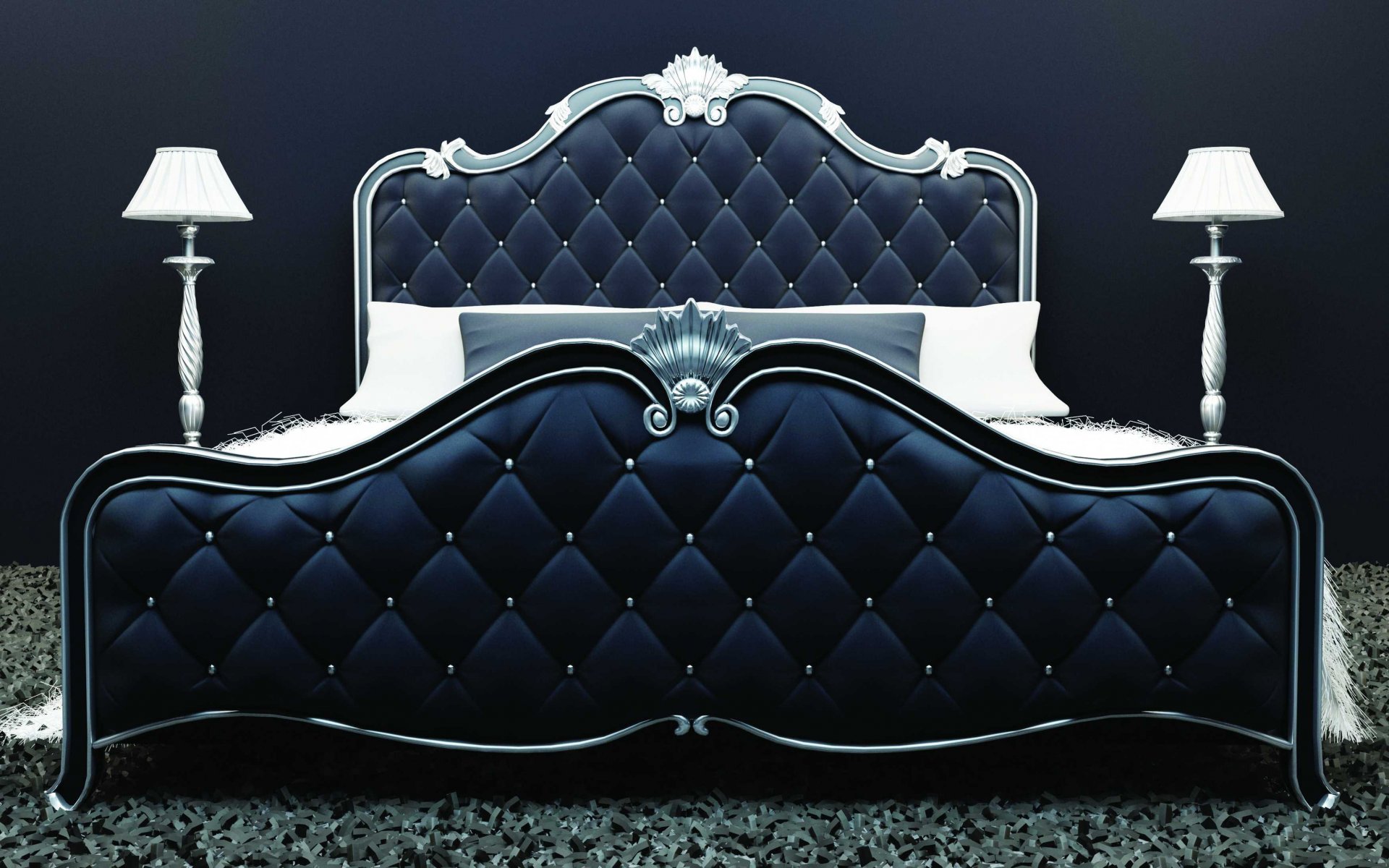 lit style lampes oreillers tapisserie d ameublement