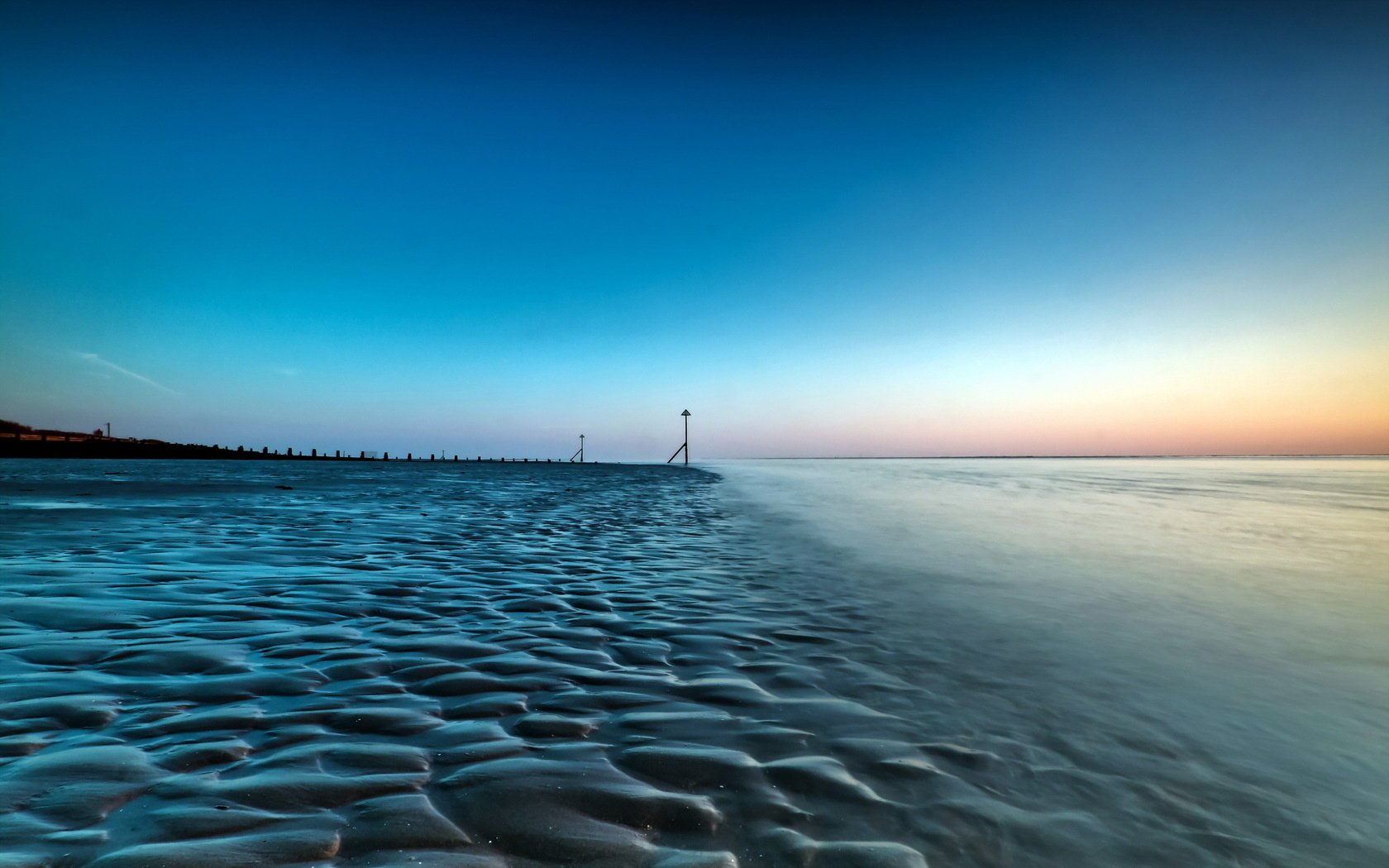 paysage coucher de soleil mer