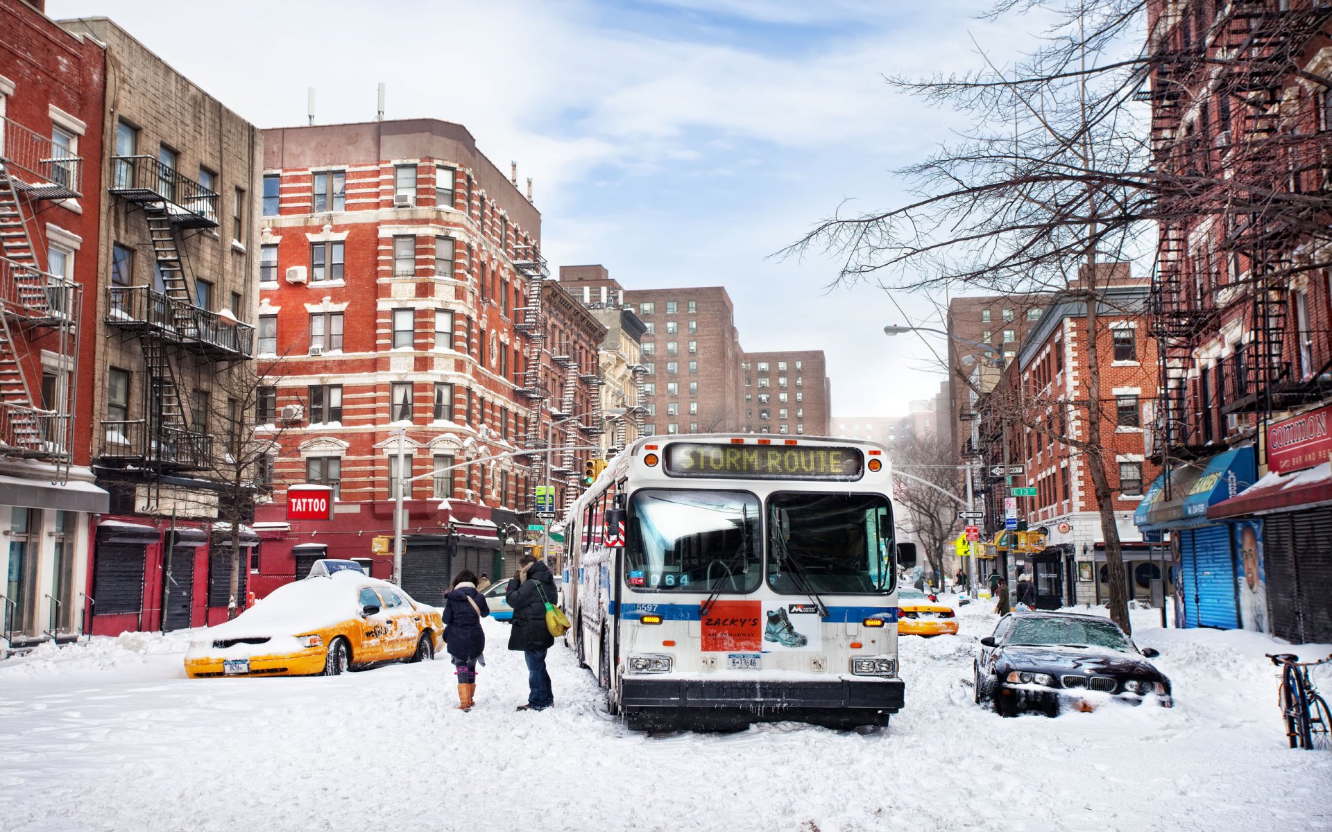 new york états-unis east village neige hiver hiver