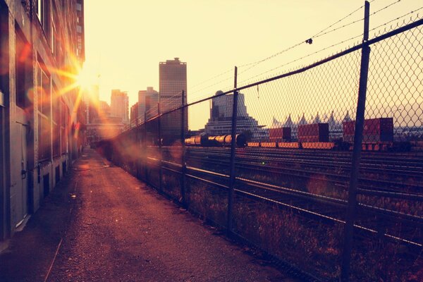 Matin dans les rues de la ville