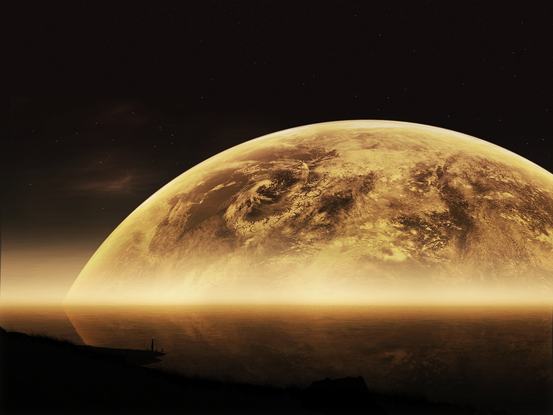 planètes bords grand fiction lune