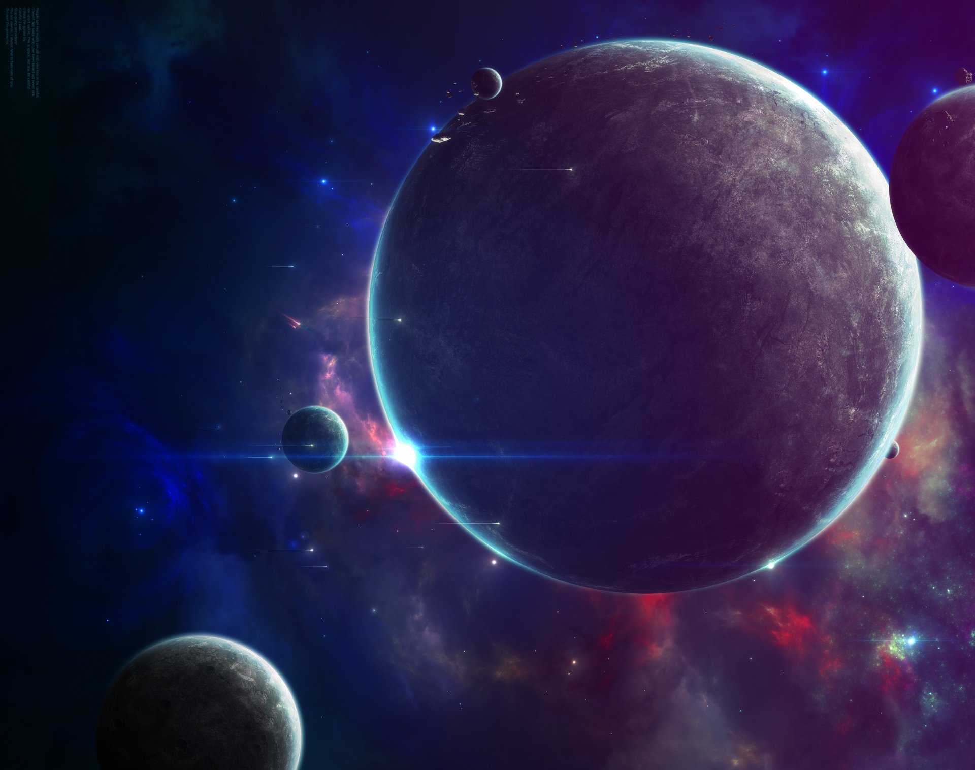 planètes satellites espace espace