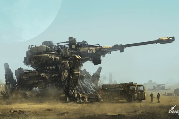Une énorme arme militaire du futur