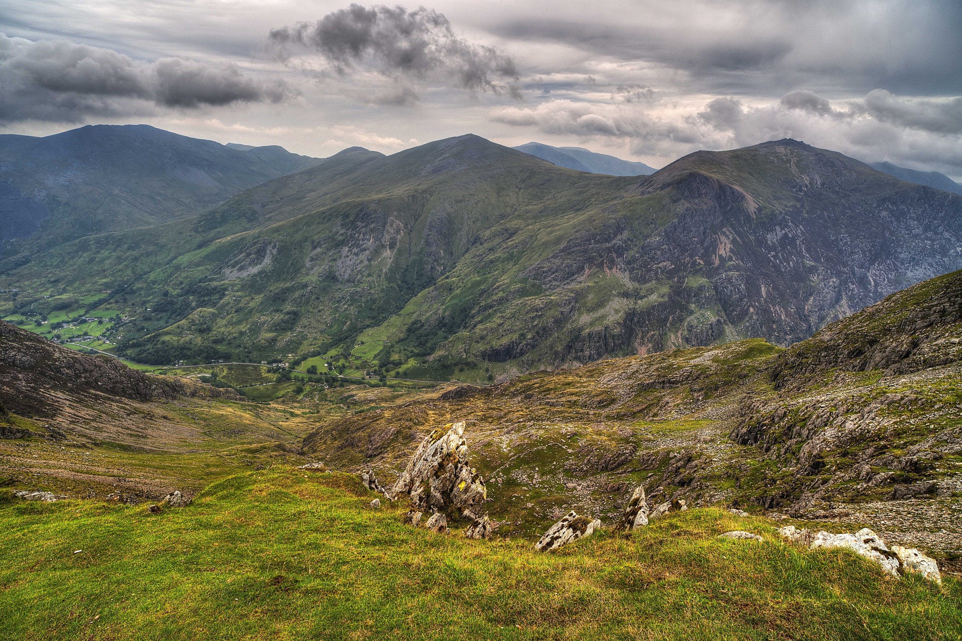 royaume-uni paysage montagnes snowdonia