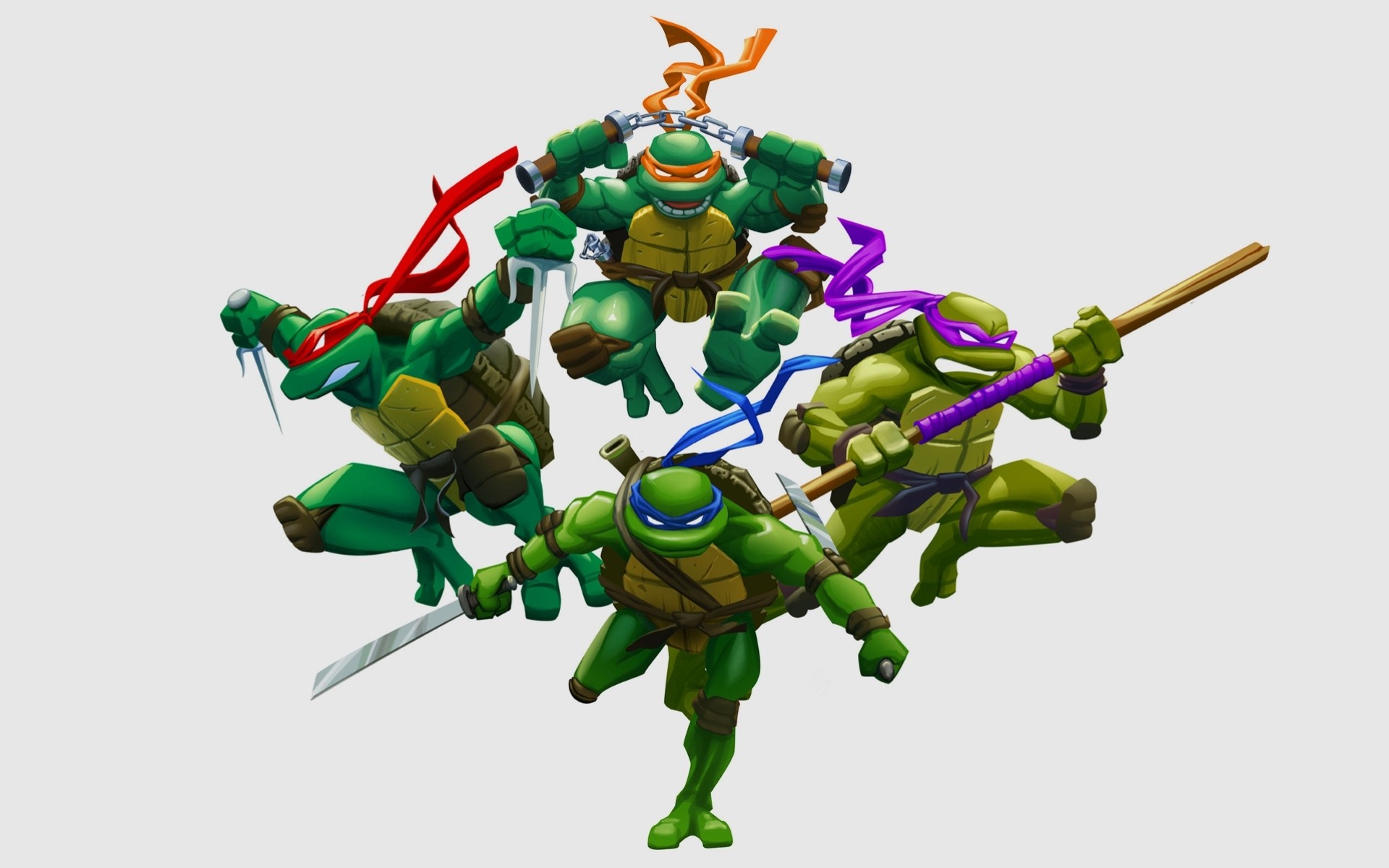 rafael donatello teenage mutant ninja turtles leonardo michel-ange