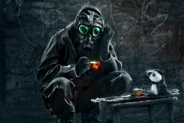 Art comics en casque sur fond noir