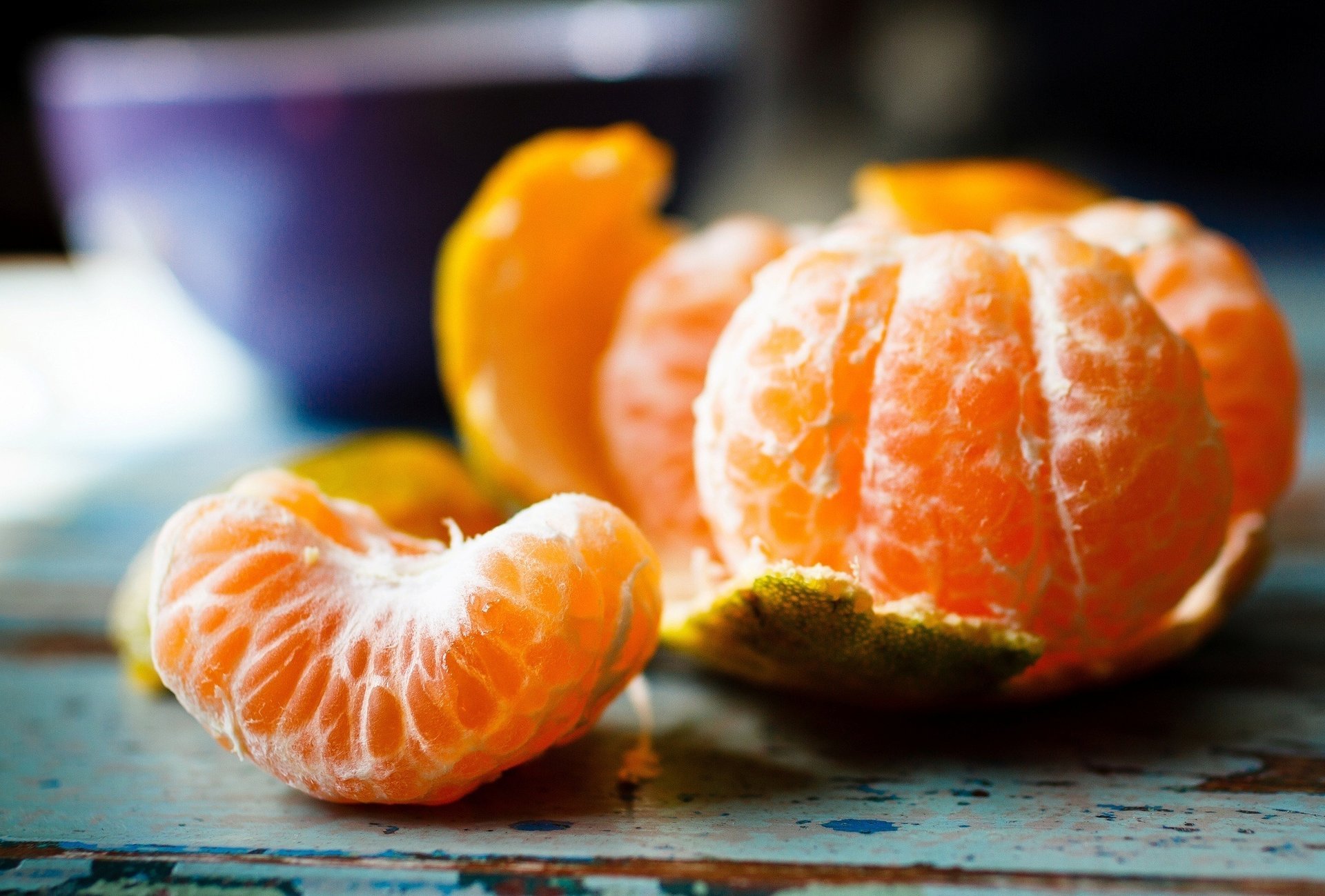 mandarine agrumes peau fruits tranche