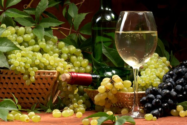 Vin cuit et raisins
