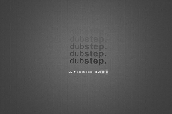 Inscription en anglais sur fond gris