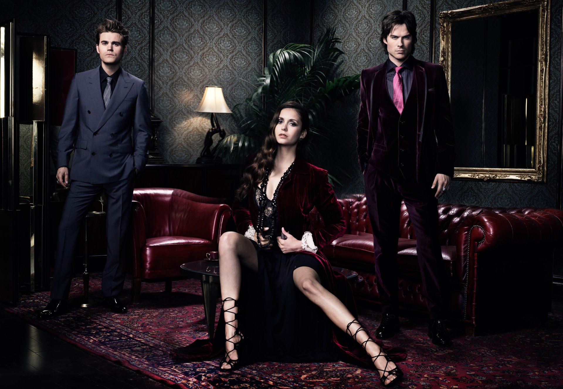 vampire diaries nina dobrev elena gilbert paul wesley stefan salvatore ian somerholder ian somerholder damon salvatore