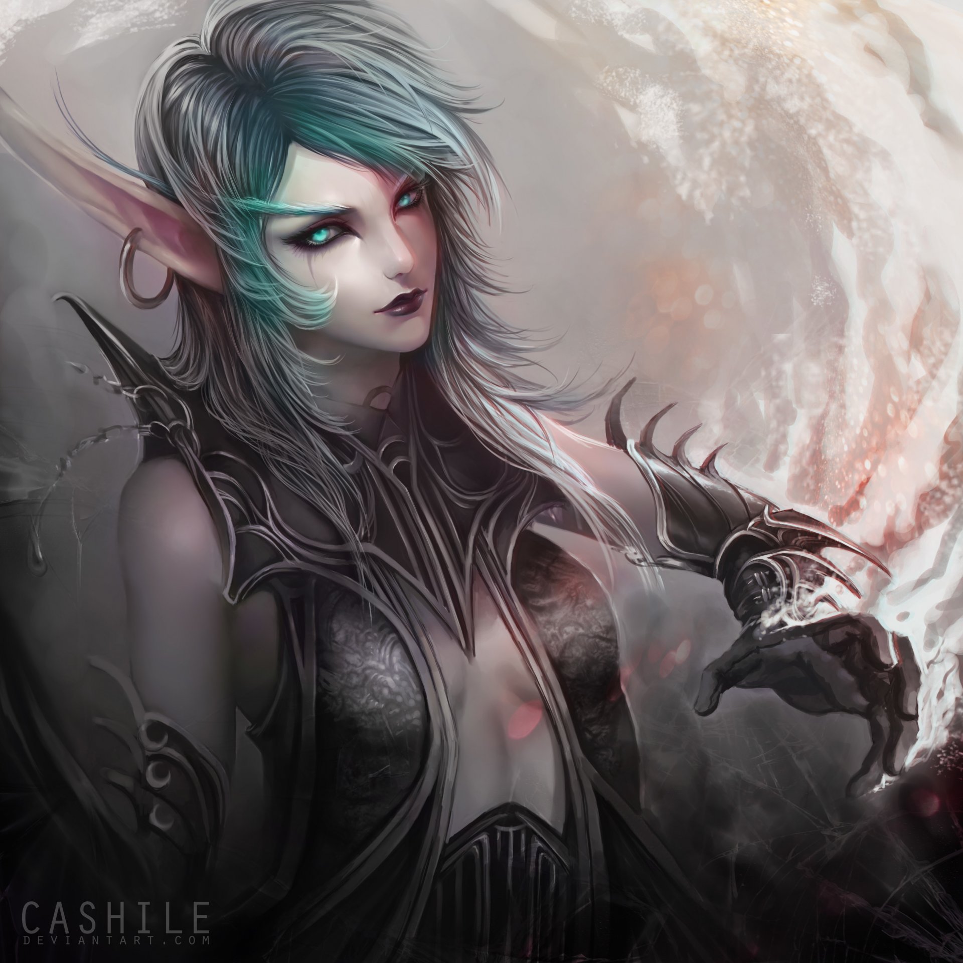 art world of warcraft fille elfe boucle d oreille