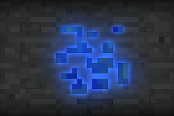 Abstraction Azur dans le style de Minecraft