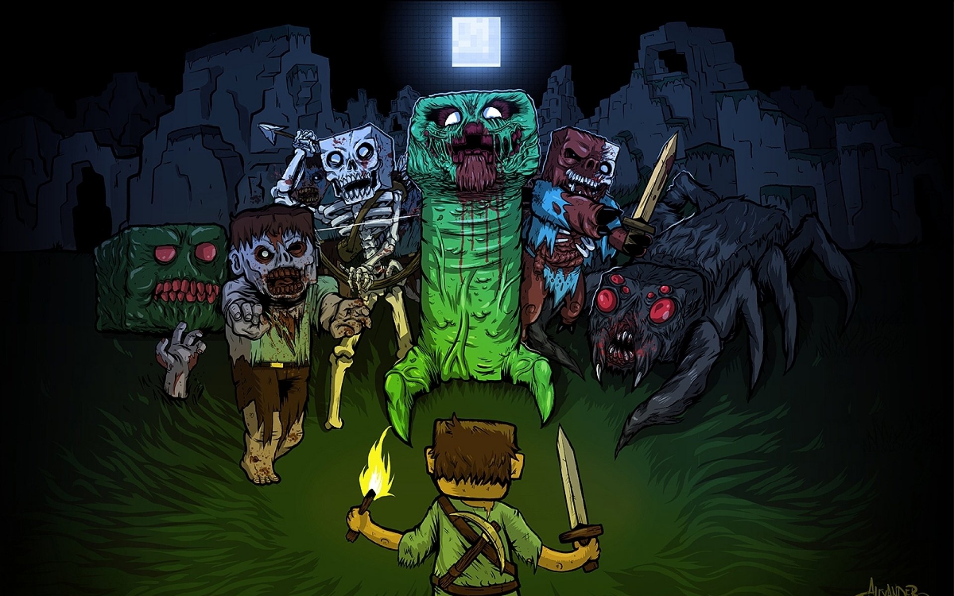 minecraft lianes minecraft creeper zombies