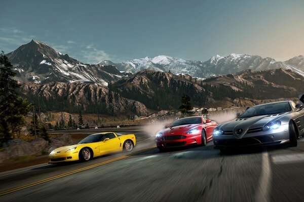 Course sur les supercars à grande vitesse
