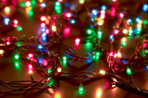 Guirlande lumineuse colorée de Noël