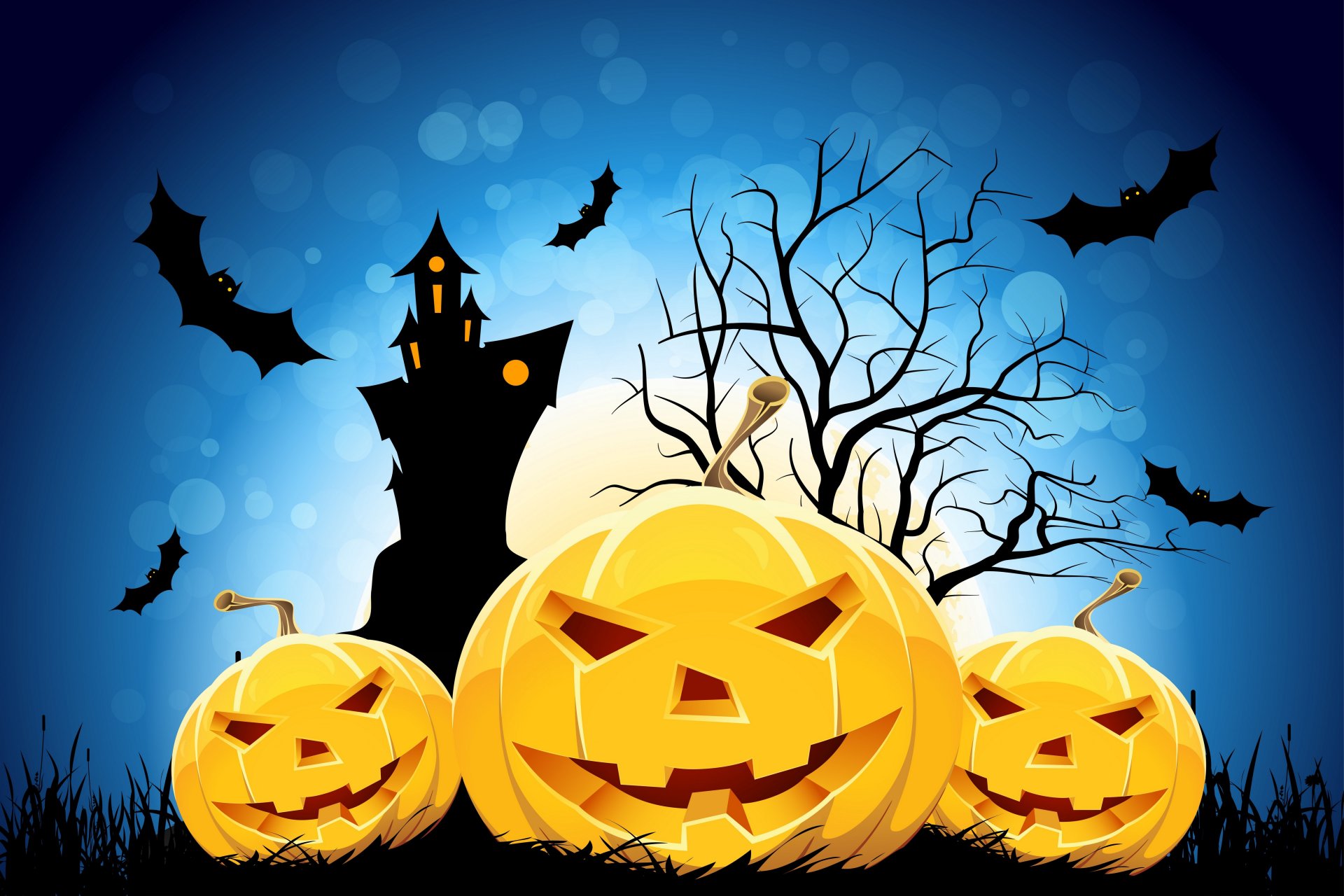 vacances halloween citrouille drôle arbre lune château souris sourire histoires d horreur fête d horreur